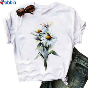 Camiseta de Alta Calidad Premium Plus Size con Estampado Floral para el Día de San Valentín, Camiseta Vintage Extra Grande para Mujer - Product Image 5