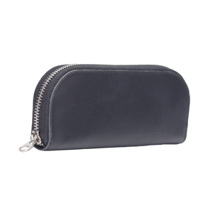 Premium Genuine Leather Pen Case <b>Zip</b> Around Pencil Pouch/<b>Wallet</b> Office Stationery Organizer Travel Accessories Custom Logo - Product Image 3