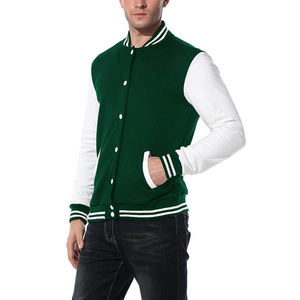 Customizable American Baseball Uniform for Unisex Winter <b>Fleece</b>-<b>Lined</b> Varsity <b>Jacket</b> with Front Logo Breathable & Eco-Friendly - Product Image 3