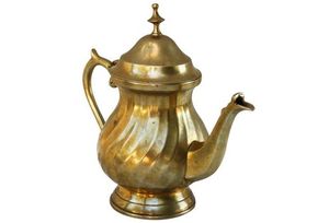 หม้อกาแฟทองเหลืองวินเทจพร้อมพวยกาแบบยาว ดีไซน์ทนทานสำหรับดื่มชา - Product Image 1