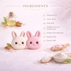Boule de bain biologique aux herbes en forme de lapin, marque privée OEM, bombes effervescentes d'aromathérapie pour spa, soins corporels naturels, vente en gros directe usine - Product Image 3