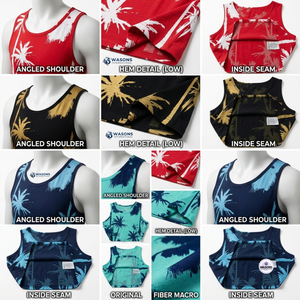 WASONS INTERNATIONAL Débardeur pour homme, imprimé palmiers, séchage rapide, col rond, style décontracté, 100 % polyester, impression par sublimation - Product Image 3