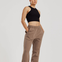 Pantalon de survêtement d'hiver pour femme de qualité supérieure avec logo personnalisé, taille élastique, vente en gros, joggers décontractés et pantalons amples pour femme