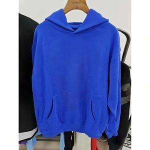 Sweat-shirt zippé pour homme en molleton de coton épais, coupe courte et carrée, délavé à l'acide, avec logo personnalisé du fabricant et strass - Product Image 2