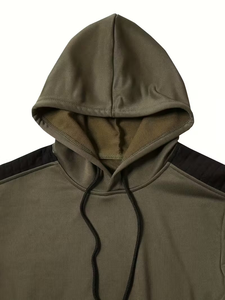Men's Casual Sports Suit Terry Knitted Fabric 100% Cotton Quick Dry 300g Multi Pocket Fashionable Hooded Two-Piece Set Silk - Product Image 5