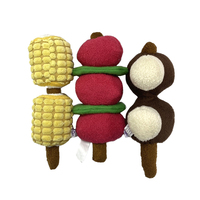Perla Indestructible Squeaky BBQ Simulation Champignon Câlin Jouet à Mâcher pour Chiens Drôle Polyester Peluche Jouet Toutes Les Vacances