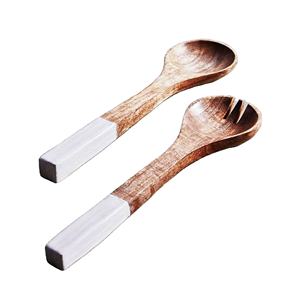 Shop Pearl Line 2-Piece Salad Serving Set Salad Server Set Natural <b>Wooden</b> with 2 Turners Sustainable Handmade <b>Utensils</b> - Product Image 1