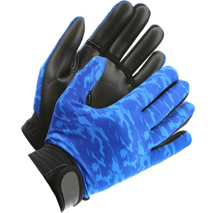 Gants complets pour les doigts, rouge, noir, PU, antidérapants, pour l'extérieur, unisexe, fermeture à boucle et à crochets, toutes saisons - Product Image 3