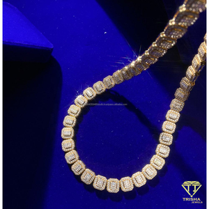 Fashion 925 Sterling Silver Moissanite Diamond Cuban Link <b>Chain</b> Luxury <b>Iced</b> <b>Out</b> Hip Hop Jewelry Wholesale Supplier - Product Image 3