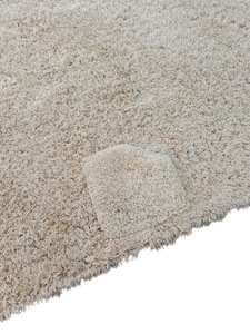 High Pile Beige Silk Rug: Soft Plush Modern Floor Carpet - Product Image 3