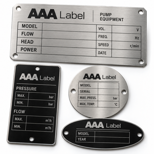 Placa de Identificación de Aluminio Personalizada para Panel de Control, con Logotipo Grabado, Fabricación OEM - Product Image 1