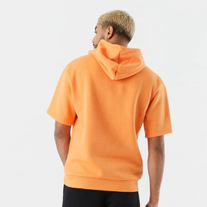 Sudadera con Capucha de Manga Corta para Hombre, 100% Algodón, con Forro Polar Transpirable, Invierno, 2 Piezas, Diseño Personalizable OEM, Superventas - Product Image 3