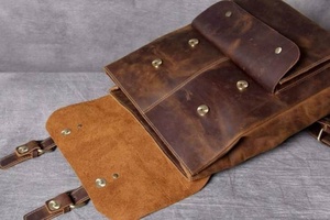 Leather <b>Backpack</b> Lady Rucksack Hipster Laptop Gym Customizable Color 10L Capacity Vintage Casual LBK-0099 - Product Image 6