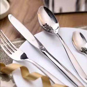 Ensemble de couverts en métal élégant, finition miroir, vaisselle pour les mariages, les fêtes et les hôtels - Product Image 5