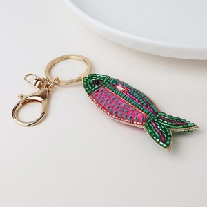 Trendy Word Designs Beaded Fabric Keychain Wristlet Letter <b>Names</b> Personalized Fashion Game Day Adjustable Lightweight Keychains - Product Image 1