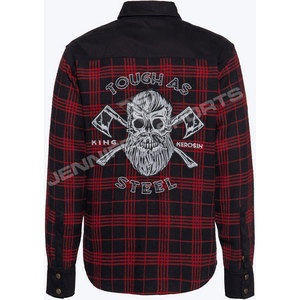 Chemise en flanelle à carreaux en aramide pour homme, nouveau style, doublée, rembourrée, respirante, imperméable, coupe-vent, protection pour la moto, hiver - Product Image 6