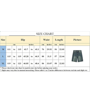 Pantalones Cortos de Mezclilla con Lavado Ácido OEM, Estilo Urbano, Corte Holgado, Vintage, de Algodón, Proveedor Personalizado - Product Image 6