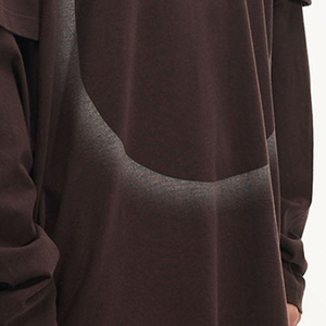 T-shirt unisexe personnalisé à manches longues, double couche, effet vieilli, délavé au soleil, 100 % coton, grammage lourd, délavage à l'acide - Product Image 2