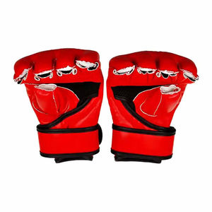 Guantes de Boxeo OEM para Hombre, Hechos en Pakistán, Medios Dedos, 100% Cuero, Absorción de Humedad, Cierre con Cordones - Product Image 2