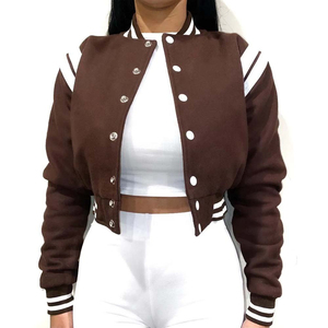 Nouvelle arrivée : veste varsity légère pour femmes, coupe courte, manches longues, séchage rapide, prix de gros d'usine, vêtements à prix avantageux - Product Image 3