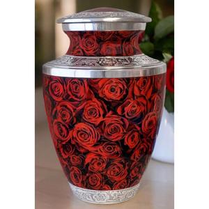American Flag Metal Cremation Urn Decorative Keepsake Vase Traditional Design Durable Tabletop Handmade Adult Urn Large Capacity - Product Image 5