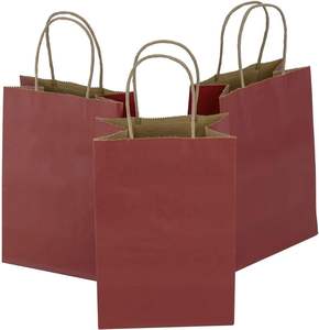 Bolsas de Regalo de Papel Kraft Marrón Ecológicas al por Mayor, Bolsas de Embalaje Personalizadas para Fiestas y Venta al por Menor - Product Image 2