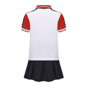 Uniforme scolaire personnalisé OEM avec logo pour les petites filles de la maternelle, jupe écossaise verte - Product Image 4