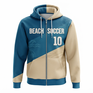 Sweat à capuche de tennis de table pour homme, veste de sport athlétique à fermeture éclair intégrale, imprimé par sublimation, design color block, séchage rapide, vêtement de performance - Product Image 4