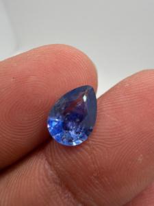 Natural Royal Blue Sapphire Pear Cut 2.02CT 10x7x4MM Loose Polished Faceted Gemstone Color Play Ceylon for Collector/Jewellery - Product Image 3