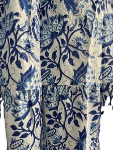 เดรสยาวลายดอกโบโฮสไตล์วินเทจลำลองสำหรับฤดูใบไม้ร่วง คอไขว้ เอวธรรมชาติ ผลิตจากโรงงานโดยตรง - Product Image 2