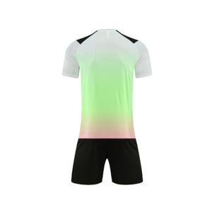 ชุดเสื้อฟุตบอลไล่เฉดสีแบบยูนิเซ็กซ์ แขนสั้น คอวี ระบายเหงื่อได้ดี ผลิตจากโพลีเอสเตอร์ เหมาะสำหรับทุกฤดูกาล ทรงสปอร์ต รับสั่งทำตามแบบ - Product Image 3