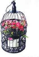 Cage à oiseaux vintage en métal petits oiseaux décor motif animal tenture murale intérieur extérieur fêtes cadeau de mariage Cage à oiseaux