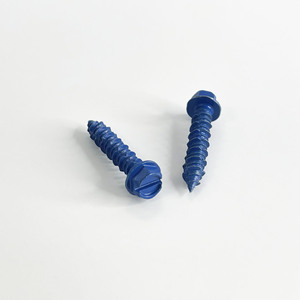 Vis à béton MALAXY Bronze à tête plate bleue, style ovale, système de mesure métrique et impérial - Product Image 4