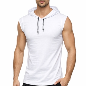 Débardeur à Capuche Homme Nouvelle Collection 2026 – Design Écologique, Séchage Rapide, Respirant, Coupe Confortable, Extensible, Couleur Unie, Spandex/Coton - Product Image 1