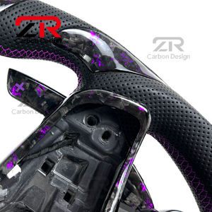 Volant en fibre de carbone forgé personnalisé avec bouton de démarrage pour Volkswagen VW <span class=keywords><strong>GTI</strong></span> Series/<span class=keywords><strong>Golf</strong></span> 7R Series Mk7 Mk7.5 GLI - Product Image 5