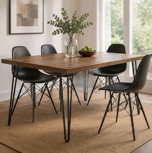 OEM Vietnam 19" Hairpin Furniture Legs 500lbs Loading Dinning Metal <b>Table</b> Legs Black Color DIY Furniture Parts 4 Pcs EDPTBL010 - Product Image 1
