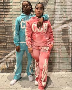 Conjunto de Sudadera con Capucha y Pantalones Deportivos de Estilo Urbano, Vintage, Lavado, con Logotipo Bordado Personalizado para Hombre - Product Image 5