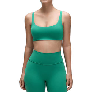 Conjunto Deportivo de 2 Piezas para Mujer, con Logotipo Personalizado, de Spandex Transpirable, Ecológico, de Secado Rápido, Sin Costuras, para Yoga y Gimnasio, con Efecto Levanta Glúteos, Sin Espalda - Product Image 5