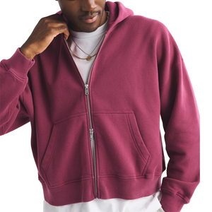 Sudadera de Lujo con Cremallera y Bolsillo Canguro, con Logo Frontal, de Forro Polar Oversize, Color Liso, Ajuste Regular, Estilo Casual para Invierno - Product Image 3