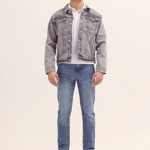 Veste en jean pour homme entièrement personnalisée, décontractée, d'hiver, respirante, tissu à séchage rapide, 100% denim de haute qualité - Product Image 4
