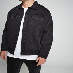 Eco-Friendly Sustainable Denim <b>Jacket</b> for Men | Party Style Quick Dry Washable Polyester/Nylon Streetwear Outerwear - Product Image 2