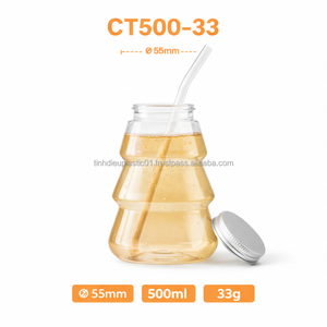 Custom Designed 500ml PET <b>Plastic</b> Bottle CT500-33 with 55mm Twist <b>Cap</b> Vietnam Manufacturing - Product Image 4