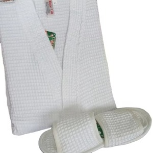Hotel Customized Size Logo Bathrobe <b>Waffle</b> Cotton Bath Robe Men Women Sleepwear Bathrobe - Product Image 1