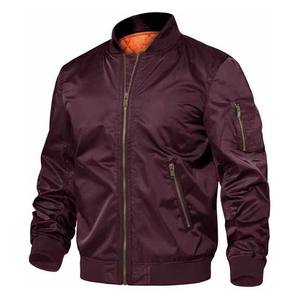 Veste matelassée orange pour homme, col rabattu, fermeture éclair, style décontracté, coupe-vent, polyester, vêtements d'hiver - Product Image 1