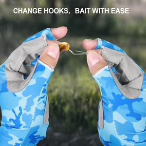 Gants de navigation résistants à l'eau, robustes, avec protection en cuir sur la paume, confortables, demi-doigts, pour la navigation de plaisance, la pêche et les activités de plein air - Product Image 5
