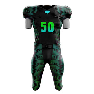 High Quality Latest Design American Football Uniform Team Wear Eco-Friendly Breathable Men's Short Polyester/Cotton <b>Cheap</b> Price - Product Image 3