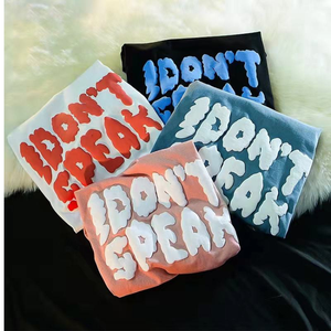 Nouvelle Arrivée 2026 T-shirt Homme Oversize Streetwear 100% Coton Nouvelle Collection Vente Chaude pour Impression Gonflée Design 3D - Product Image 5