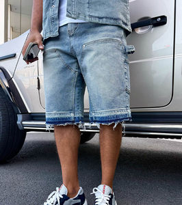 Shorts en jean amples vintage pour homme, style streetwear d'été, coupe décontractée, pour le travail et la mode - Product Image 6