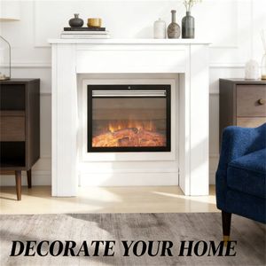 Cheminée électrique blanche autoportante moderne - Product Image 3