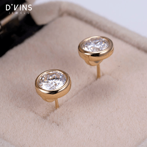 Pendientes de Lujo D'vins Jewels con Diamante Cultivado en Laboratorio, Corte Brillante Redondo, Color D, para Hombre y Mujer, 18k - Product Image 5